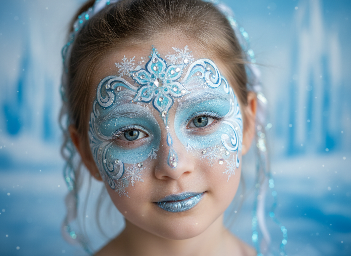 Prenses Elsa Yüz Boyama - Frozen Karlar Ülkesi