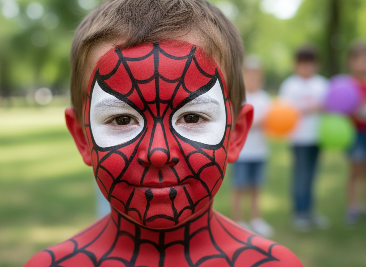 Örümcek Adam Yüz Boyama - Spider-Man Makyajı