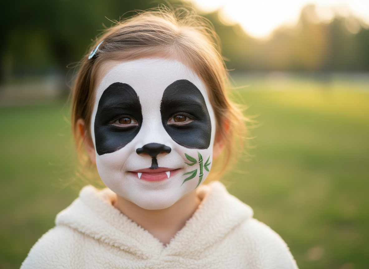 Panda Yüz Boyama - Siyah Beyaz Ayı