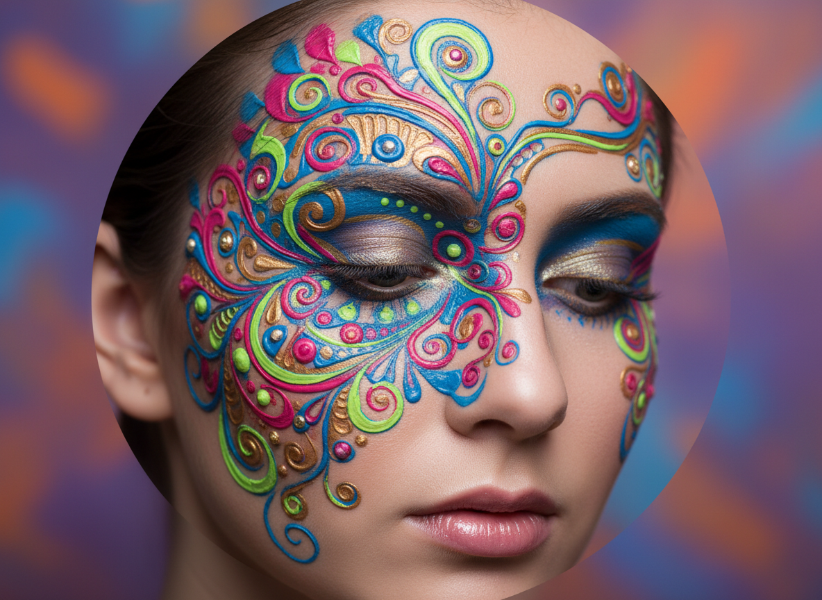 Sanatsal Göz Yüz Boyama - Festival Göz Makyajı