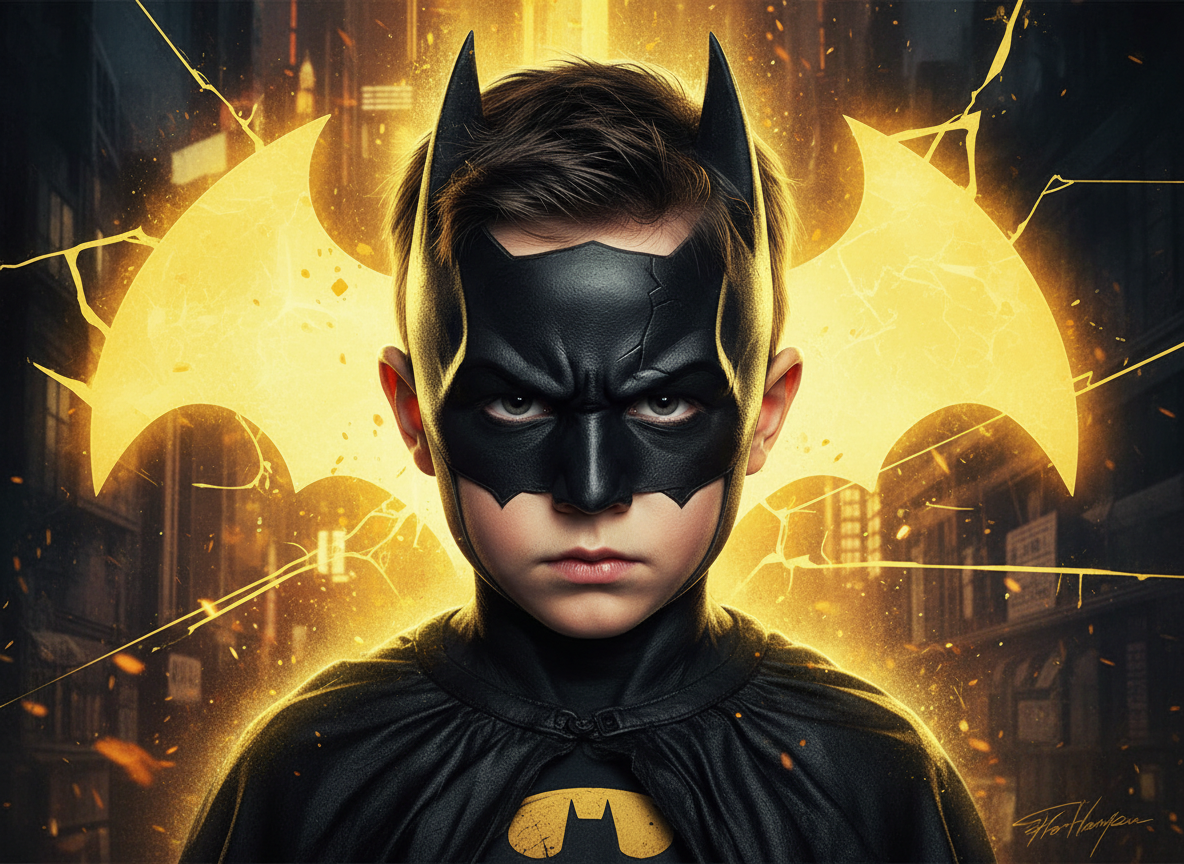 Batman Yüz Boyama - Kara Şövalye Maskesi