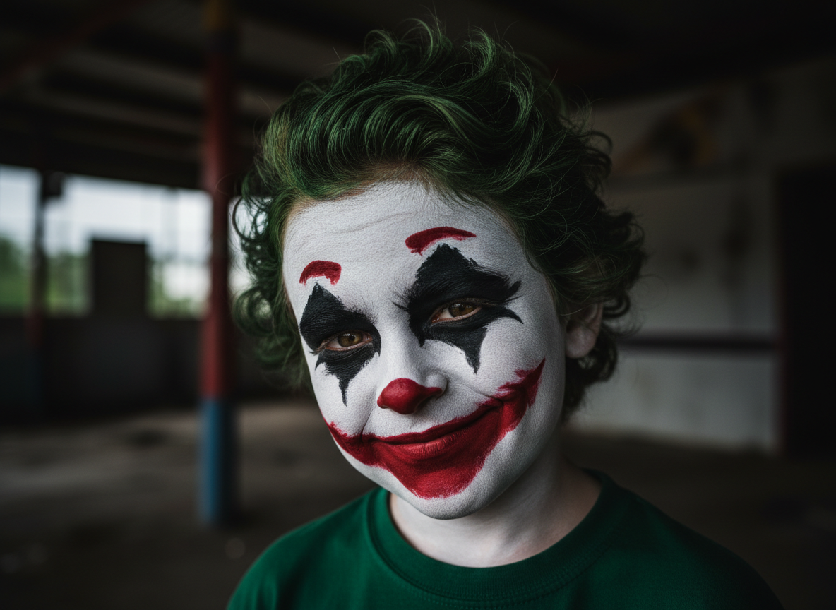 Joker Yüz Boyama - Kötü Adam Makyajı