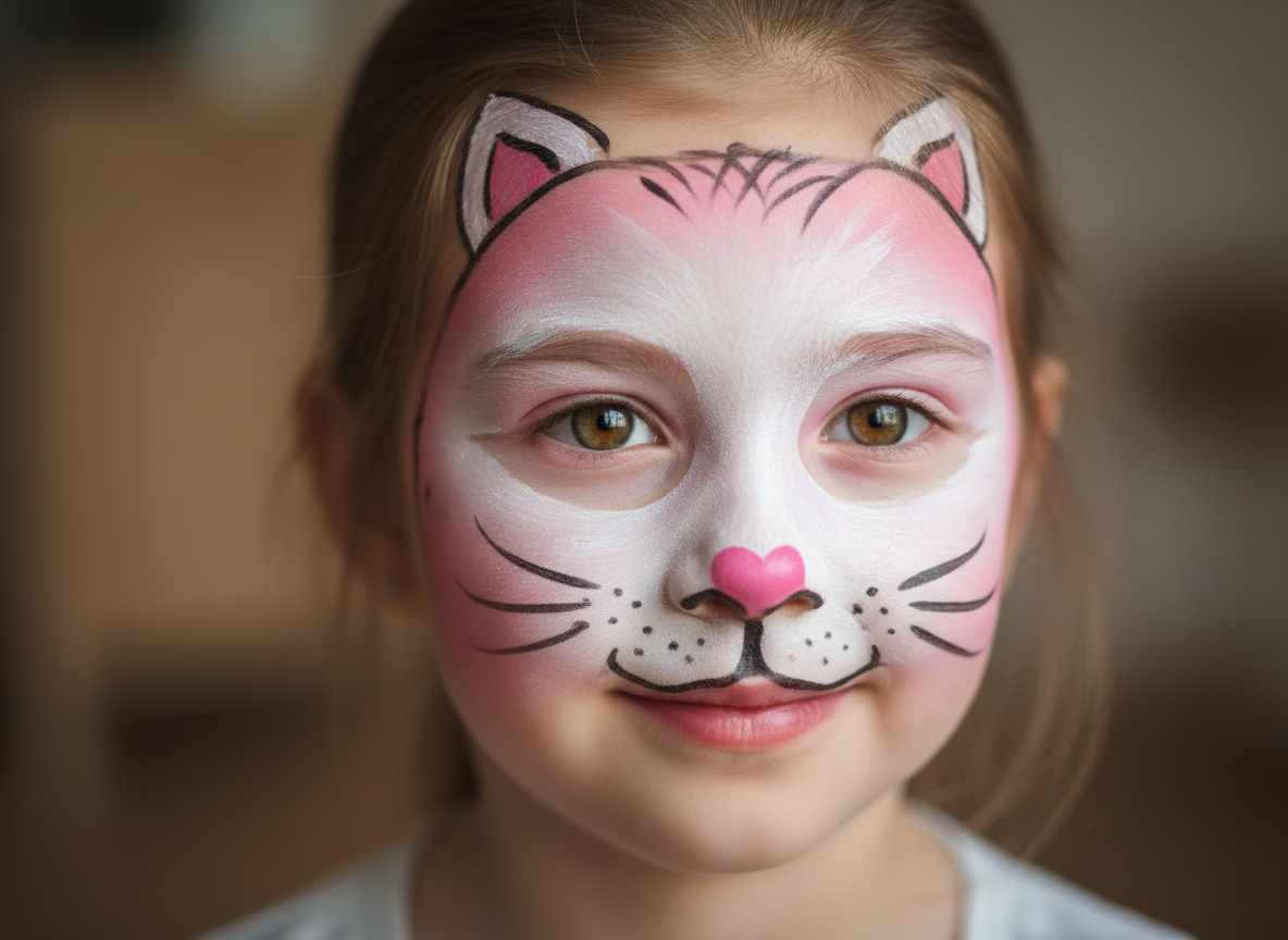 Kedi Yüz Boyama - Sevimli Miyav Tasarımı