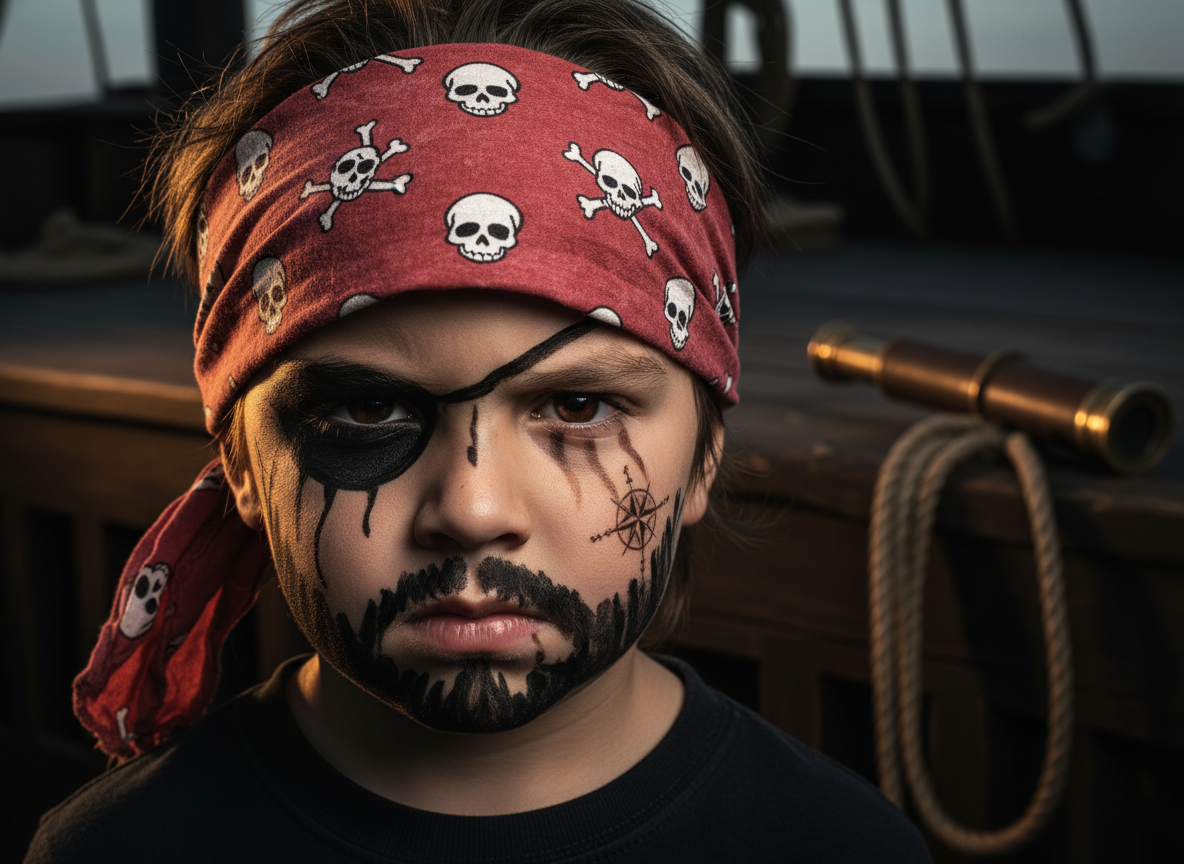 Korsan Yüz Boyama - Hazine Avcısı Tasarımı